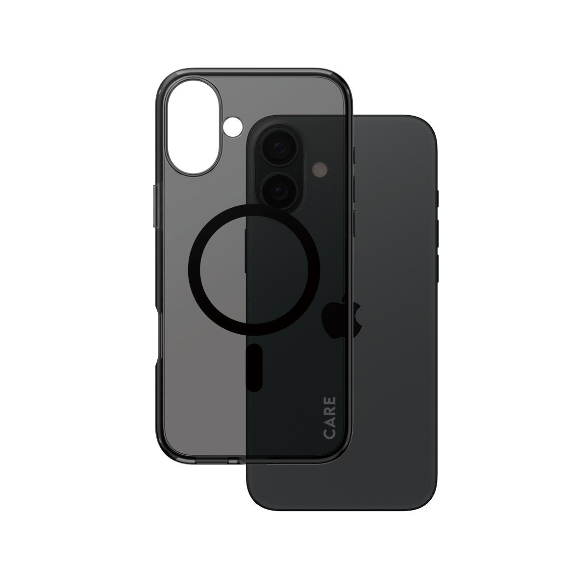 CARE by PanzerGlass® Flagship Case Smokey Urban Combat m. Sort MagSafe iPhone 16 Plus